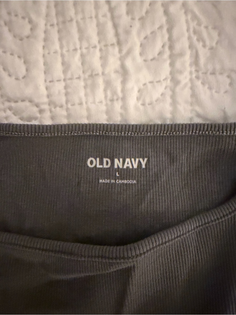 Old Navy Charcoal Ribbed Tank Top - Picture 2 of 3